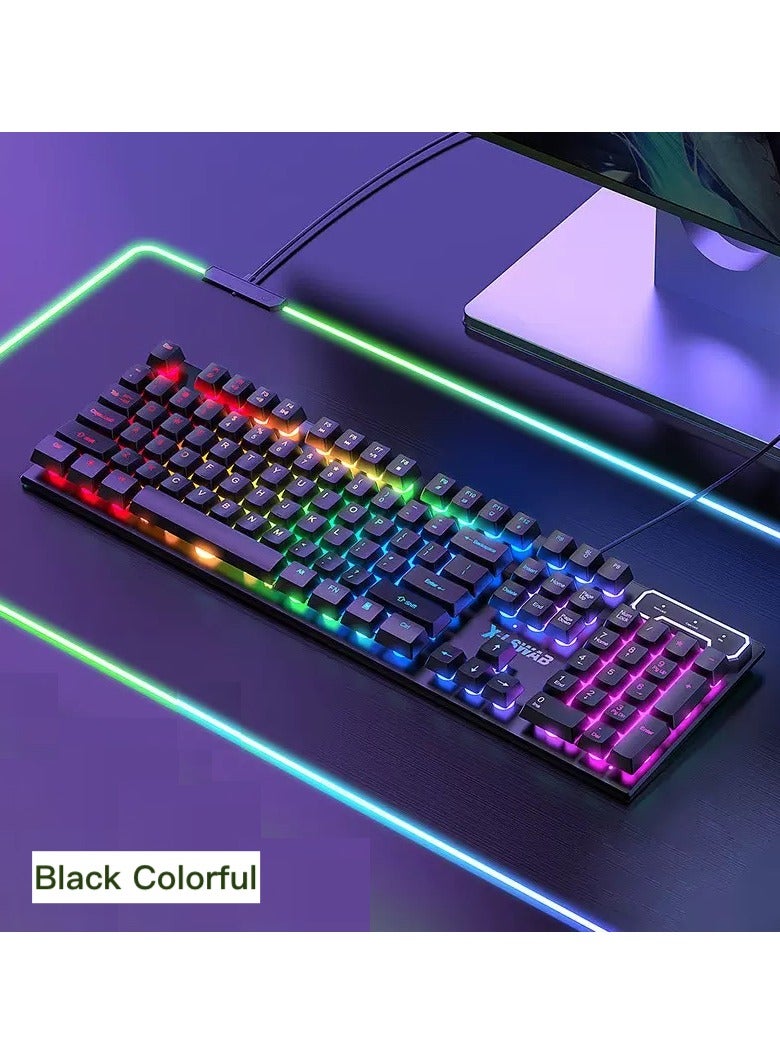 وحة مفاتيح ألعاب LED سوداء  - Image 2