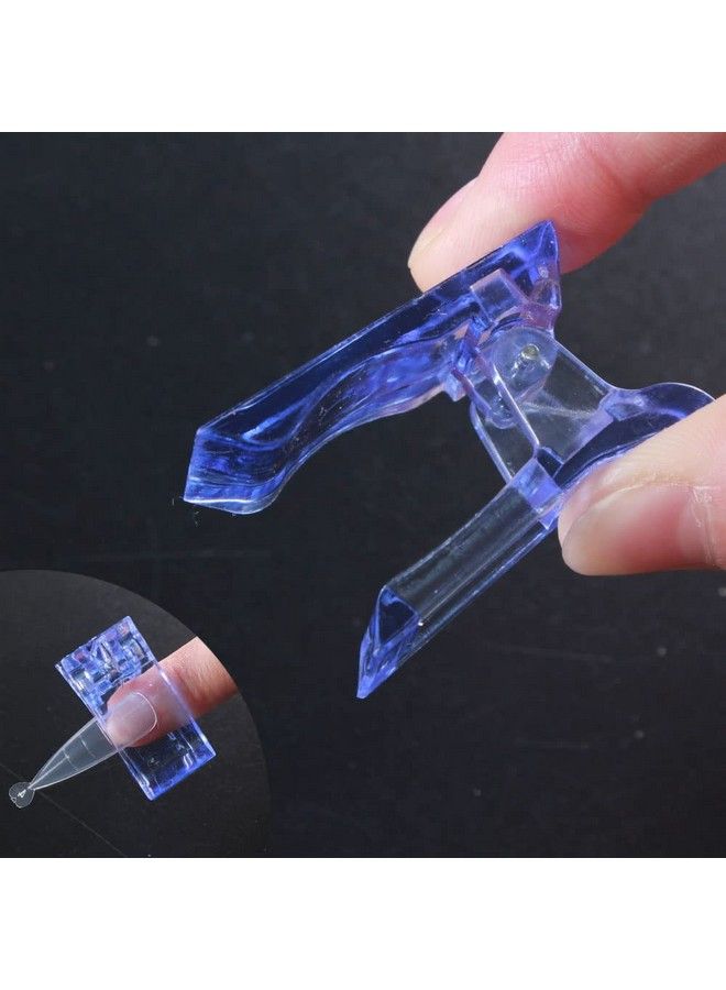 VNC 10Pcs Nail Tips Clip For Quick Building Polygel Nail Forms Nail Clips For Polygel Finger Nail Extension Uv Led Builder Clamps Manicure Nail Art Tool Dark Blue Color - Image 5