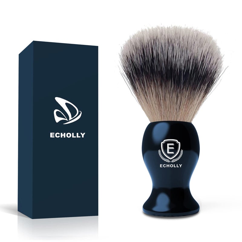 ECHOLLY Luxury Shaving Brushes For Men by Echolly-Super Strong NO Shedding Bristle Shave Brushes for Men-Smooth Acrylic Handle Legacy Shave Brush-Rich and Fast Lather Shaving Cream Brush Gifts for Fathers Day - Image 1