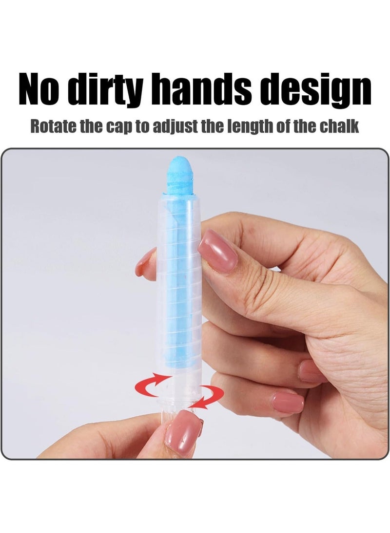 Dustless Chalk Holder Pen with 12 Colored Chalks – Adjustable Teacher Chalk Grip Sleeve for Blackboard Writing, Kids Sidewalk Drawing & Outdoor Street Art - Image 4
