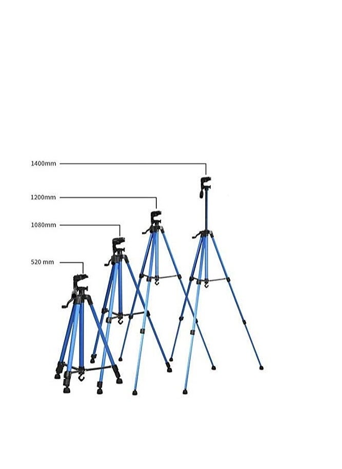 Generic - Lightweight and Durable Tripod for Camera and Mobile Phone   - 3366- Blue - Image 1