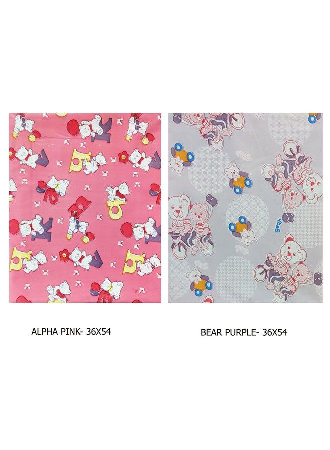 Ecosoft Plastic Sheetpvc Sheet For Kidsrubber Sheet For Babiesbed Wetting Protector(90 X 135 Cm) (Alphabet Pink & Bear Purple)  - Image 3