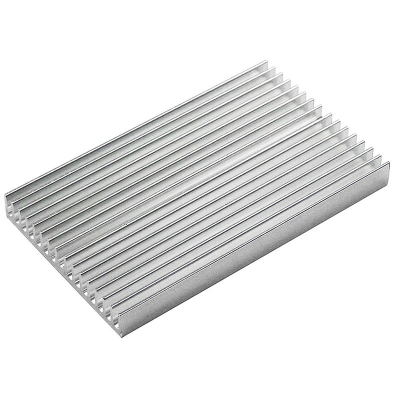 Large Aluminum Alloy Heat Sink Radiator Plate for PCB IC Chip Cooling Silver - Image 2