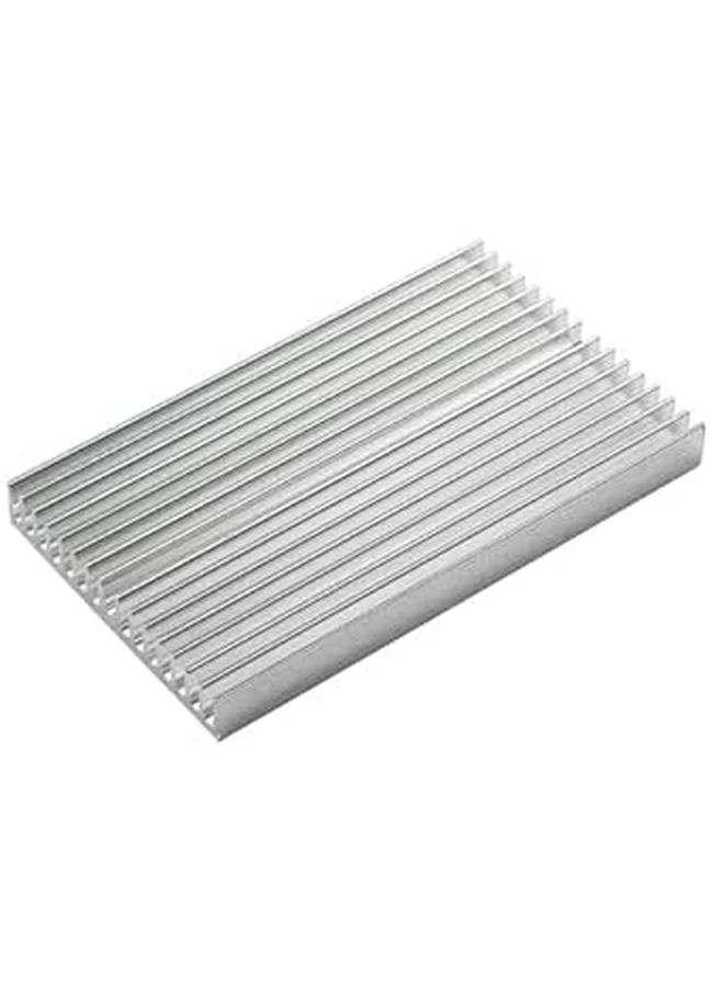 Large Aluminum Alloy Heat Sink Radiator Plate for PCB IC Chip Cooling Silver - Image 1