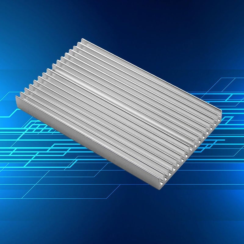 Large Aluminum Alloy Heat Sink Radiator Plate for PCB IC Chip Cooling Silver - Image 4