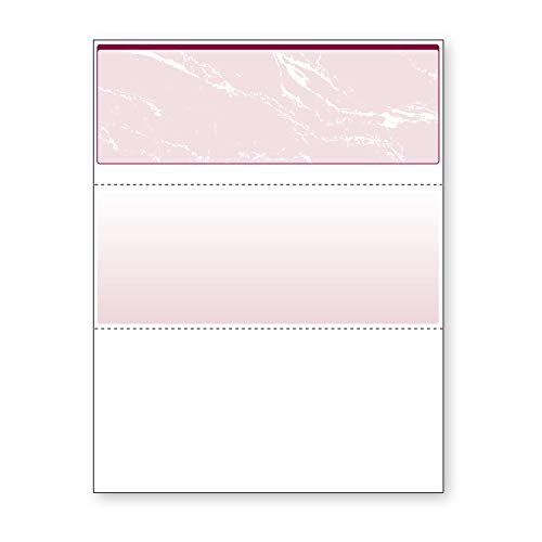 DocuGard Standard Burgundy Marble Top High Security Check Paper - Laser/Inkjet Printer Compatible - 11 Security Features - 500 Blank Business Checks (04503) - Image 1