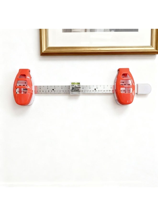 Picture Frame Hanging Tool with Built-in Level, Nail Positioner, and Measuring Ruler - Image 4