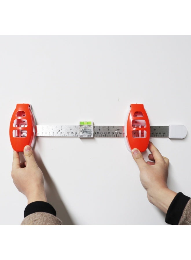 Picture Frame Hanging Tool with Built-in Level, Nail Positioner, and Measuring Ruler - Image 3