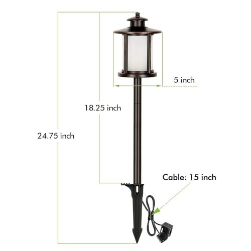 hykolity Low Voltage Torch Flame Landscape Lights, Wired LED Flickering Flames Torch Lights, 12V-15V 1800K Waterproof Outdoor Pathway Lights, Landscape Decoration Lighting for Garden Patio, 6 Pack - Image 5