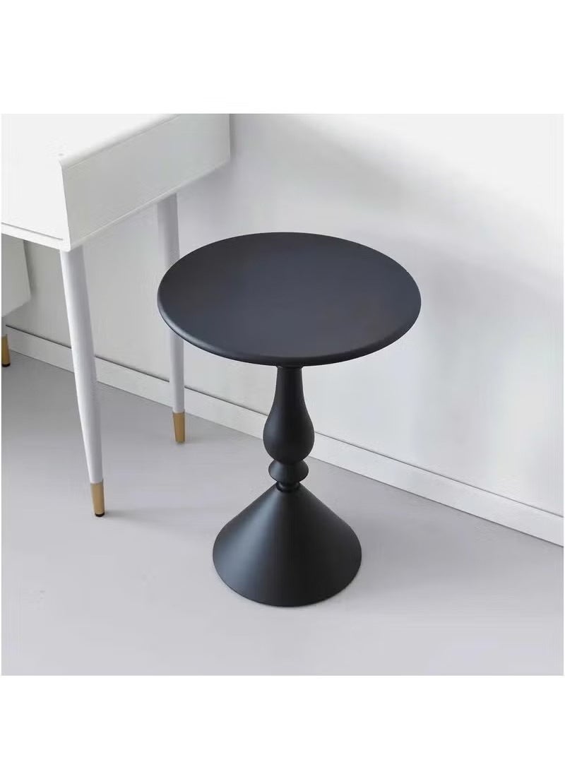 Beauenty - Metal Coffee Table, Nordic Sofa Side Cabinet Living Room Home Small Coffee Table Modern Minimalist Corner, Metal Iron Outdoor Round Table Weather Resistant Anti-Rust Outdoor End Table - Image 1