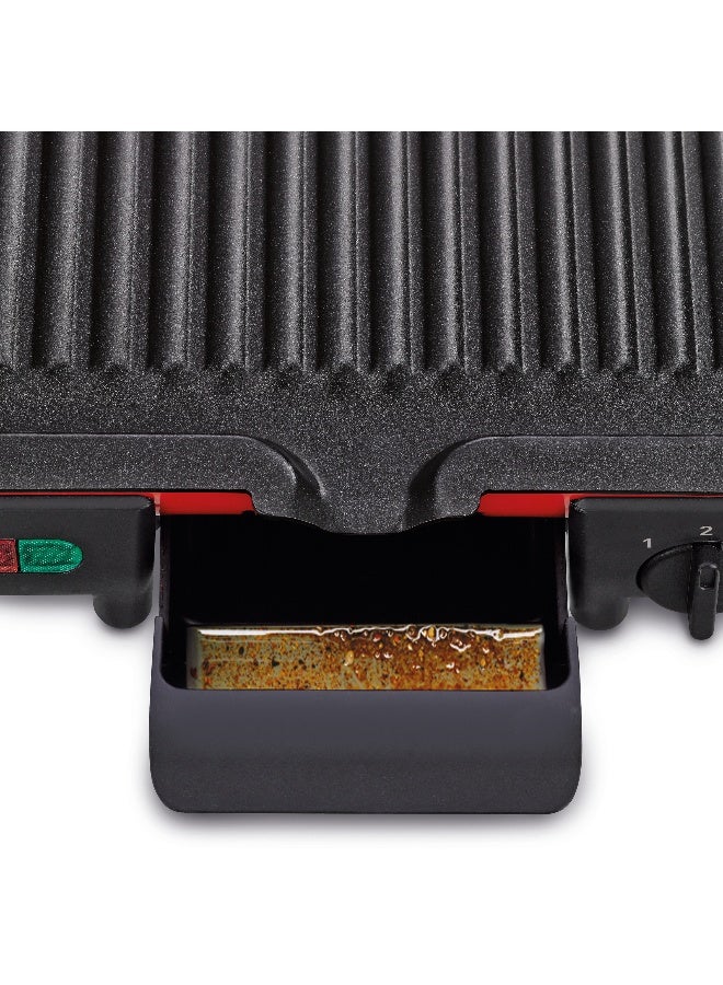 Tefal Ultracompact Grill, Comfort with Barbecue Position and Adjustable Thermostat, for indoor grilling 1700 W GC302528 Red - Image 5