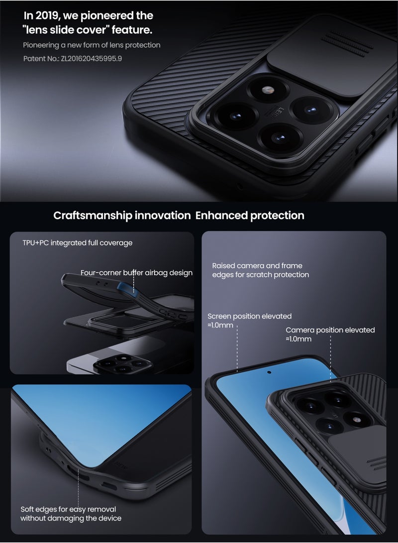 Nillkin For Xiaomi 15T Case TPU+PC Shockproof Bumper, Camera Lens Protection Slide Back Cover, Anti-Fingerprint Slim Fit Mobile Phone Casing - Image 2