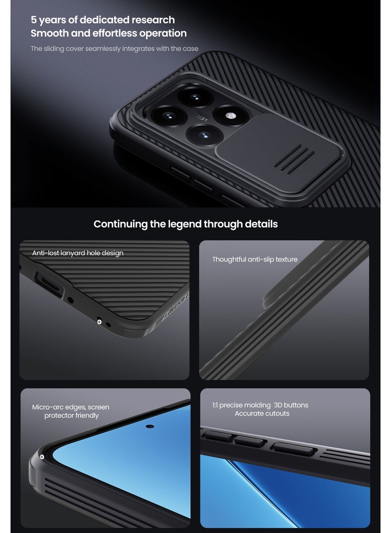 Nillkin For Xiaomi 15T Case TPU+PC Shockproof Bumper, Camera Lens Protection Slide Back Cover, Anti-Fingerprint Slim Fit Mobile Phone Casing - Image 3