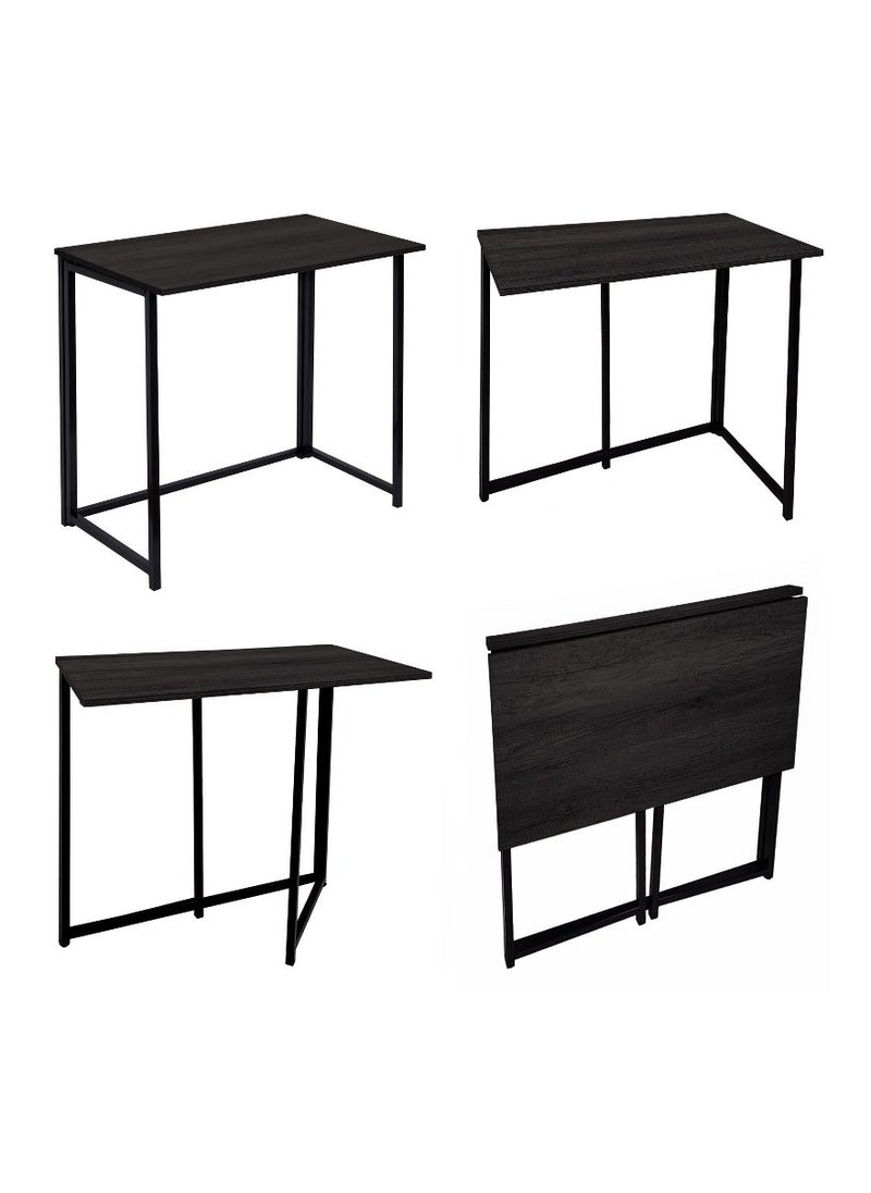 Home Gallery Foldable Table In Black Powder Coating  Black  - Image 3
