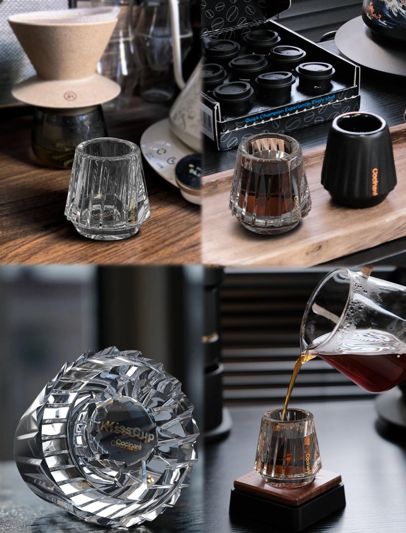 Cocinare Espresso Cups Set of 2, Crystal Clear Espresso Shot Glasses, Ideal Small Demitasse Cups for Pour Over Coffee Maker and Cortado, Essential Coffee Bar Accessories, Gift for Lovers, 1.5 OZ - Image 5