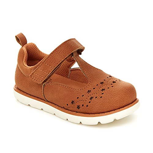 Stride Rite 360 Lacey Mary Janes, Dress Shoes for Girls, Tan (Size 9) - Image 1