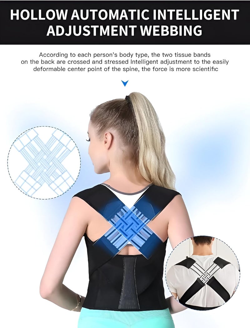 GROWTOP neoprene Posture Corrector Belt For Men & Women | Back Pain Relief Posture Corrector | Shoulder, Back Support Belt | Back Straightener Brace For Spine | Clavicle Support | Universal Size - Image 5