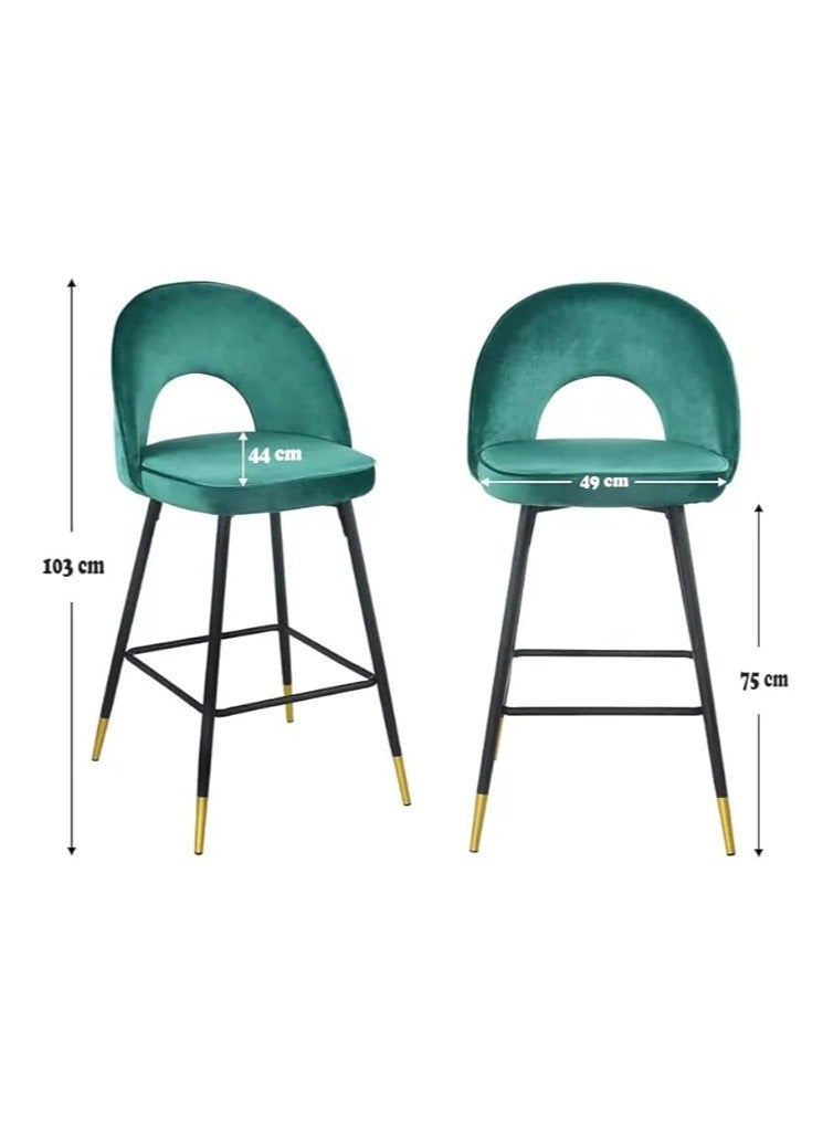 Ripple FURNITURE Bar Stool Kitchen Chair Round 3D High Bar Chair Modern Design With Strong Base  - Image 2