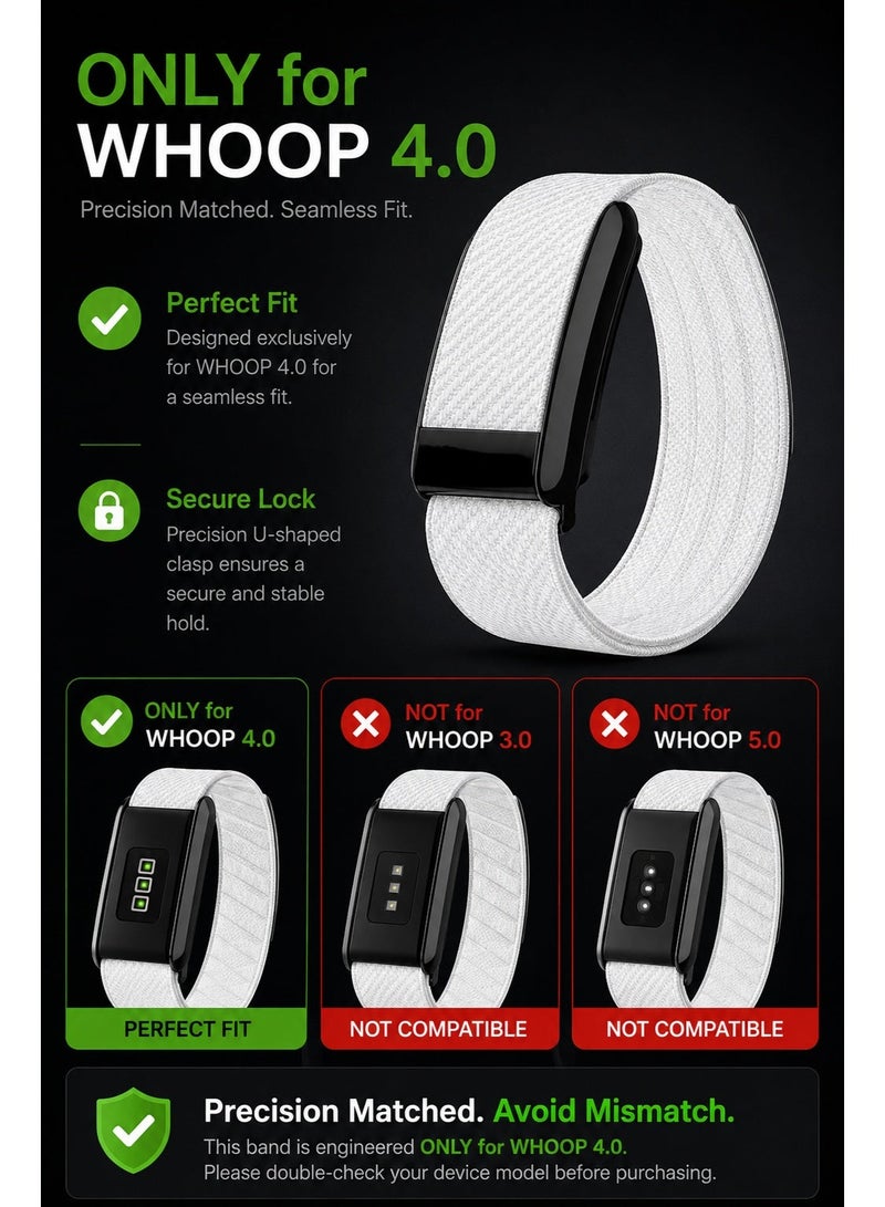 TraMx Bands for Whoop 4.0 - Replacement Nylon Knit Watch Strap Wristband with U-shaped Metal Frame Fitness & Activity Tracker Accessories - Image 2