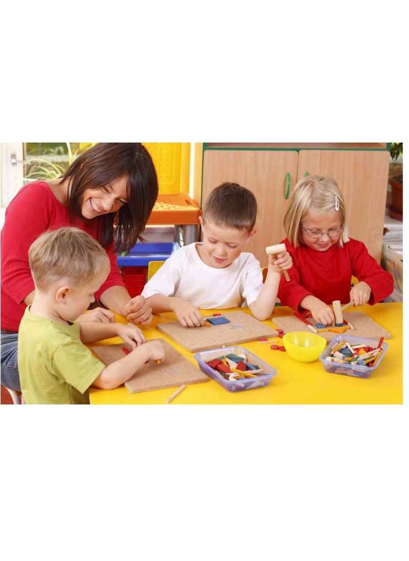 Generic - Mini Wooden Hammers, Kids Playing Learning Hammer Tools, Tiny Food Cracker Hammers, Miniature House Hammer Mallet Tools, Multi Purpose Hammer, Educational Toy for Kids, 20PcsRound - Image 1