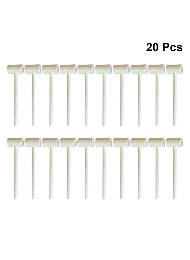 Generic - Mini Wooden Hammers, Kids Playing Learning Hammer Tools, Tiny Food Cracker Hammers, Miniature House Hammer Mallet Tools, Multi Purpose Hammer, Educational Toy for Kids, 20PcsRound - Image 1