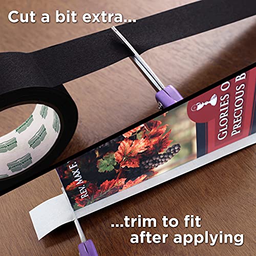 BookGuard 1-1/2 Inch Wide Bookbinding Tape, Ideal for Arts, Office, and Library Supplies, Vinyl Coated Cotton Cloth Book Repair Tape - 15 Yards, Black - Image 3