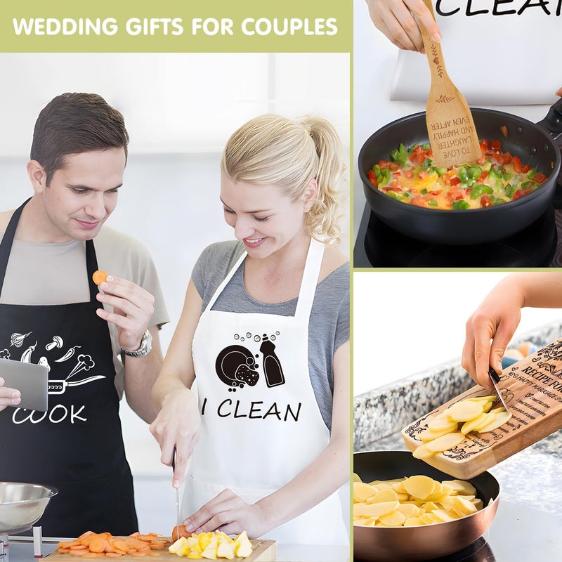 Ztl Wedding Gifts for Newlyweds, Wedding Gift Cutting Board Set, Happy Marriage Cutting Board, Wedding Gift for Couple 2025, Christmas His Her Gifts, Gifts for Wedding Shower, Anniversary (8 pcs) - Image 5