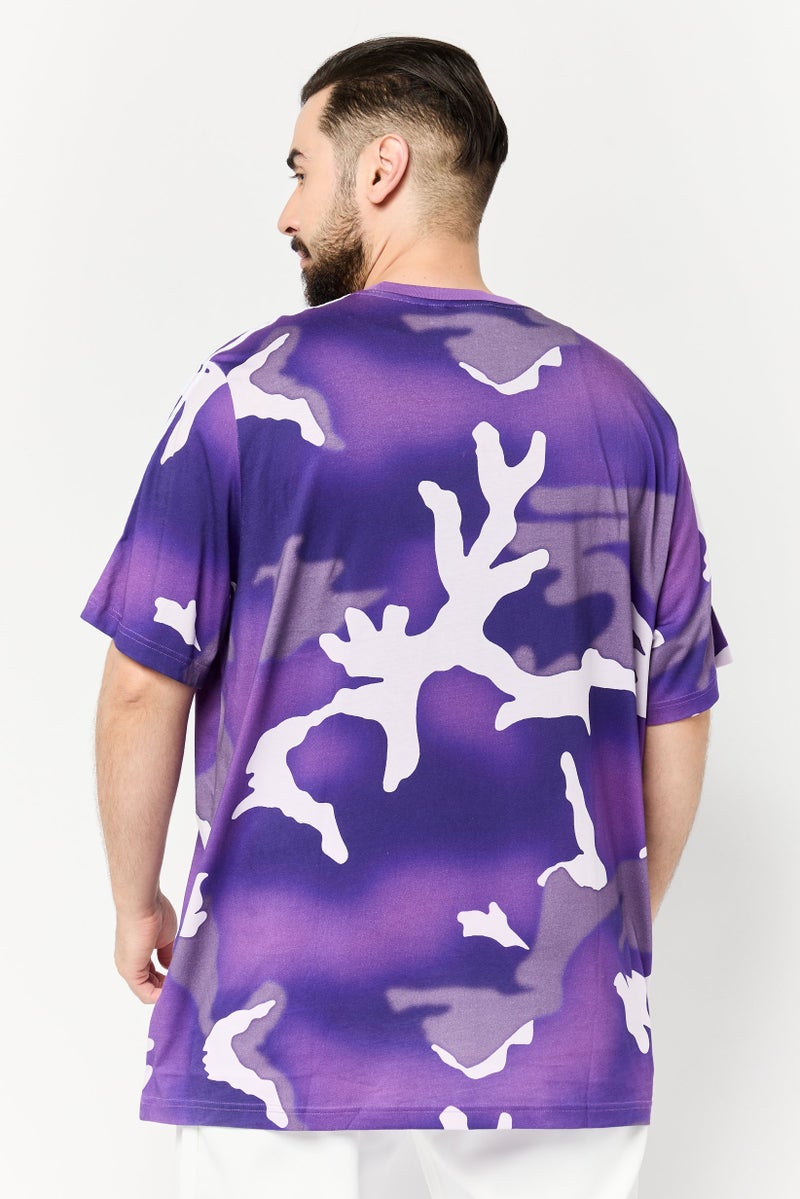 adidas Originals Men Sportswear Fit Short Sleeve Camouflage Allover Print T-Shirt, Multicolor  - Image 2