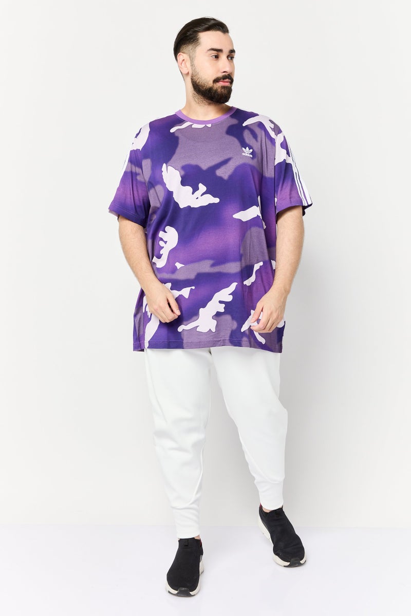 adidas Originals Men Sportswear Fit Short Sleeve Camouflage Allover Print T-Shirt, Multicolor  - Image 4