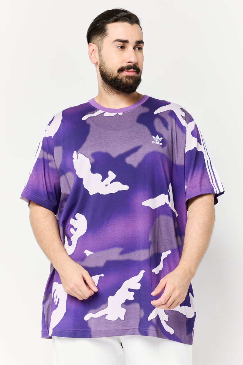 adidas Originals Men Sportswear Fit Short Sleeve Camouflage Allover Print T-Shirt, Multicolor  - Image 1