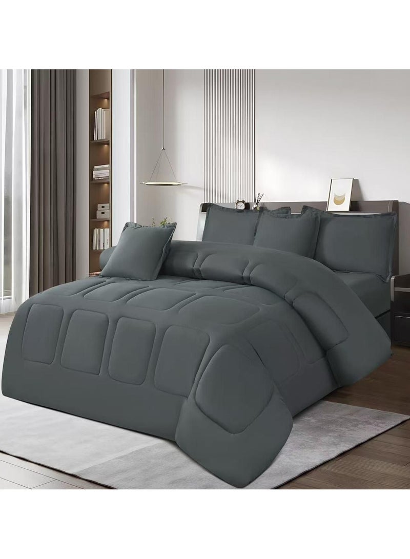 Ming Li Double Bed Bedding Set - 6 Pieces, Summer Use, 100% Microfiber, Size 230×250 cm