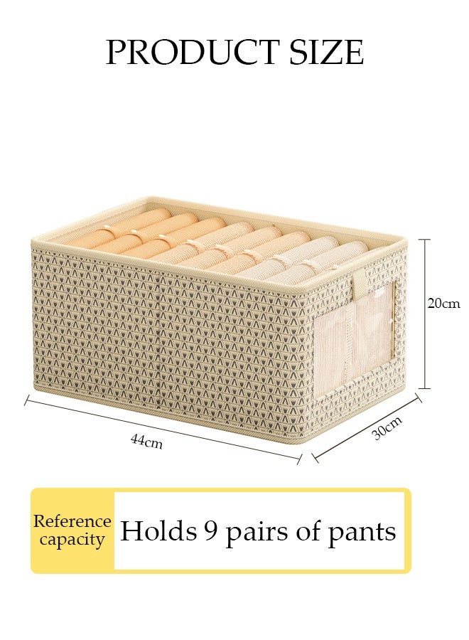 DUNISO 6 Pieces Foldable Closet Storage Organizer Washable Closet Storage Box with Carrying Handles Cube Storage Bin for Clothes Wardrobe Home Bedroom Office - Image 5