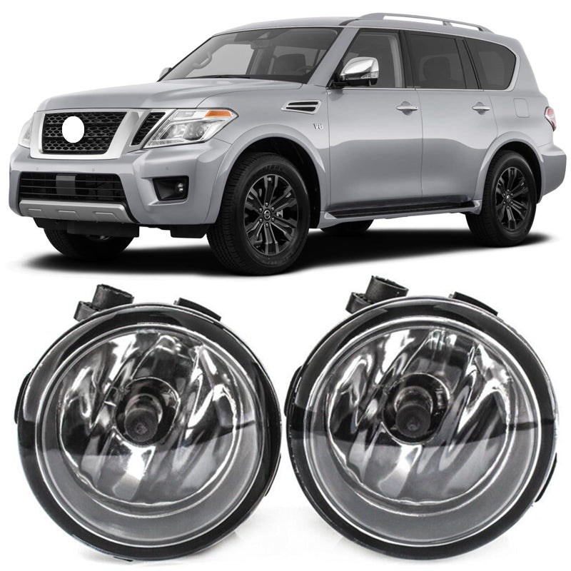 Tiny Force Pair Of Fog Lights Compatible with Nissan Armada Exclusive  Platinum Reserve  Platinum  SL  SV 20172020 Replaces 261508990B 261508993B 261508998B 261508992B Halogen