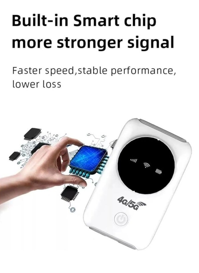 General - Mobile WiFi Router, 4G LTE 5G WiFi Hotspot, 300Mbps Modem (up to 10 Devices), SIM Card Slot, 3200mAh Battery, Wireless Portable WiFi Device for Travel - Image 1