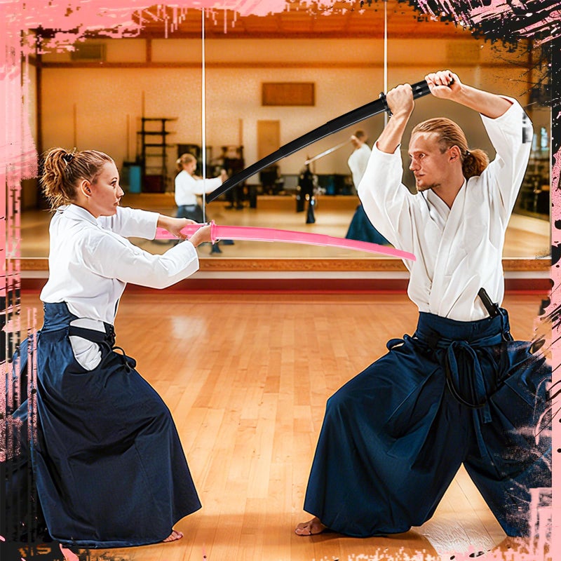Dshengoo 2Pcs 3DPrinted Gravity Retractable Samurai Sword Model Toy,Telescopic Katana Toys for Halloween Cosplay Play Fighting,Black,Pink - Image 5