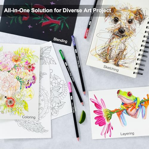KALOUR 72 Count Colored Pencils for Adult Coloring Books, Soft Core,Ideal for Drawing Blending Shading,Color Pencils Set Gift for Beginners Artists - Image 4