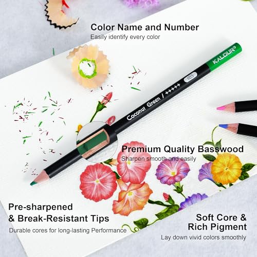 KALOUR 72 Count Colored Pencils for Adult Coloring Books, Soft Core,Ideal for Drawing Blending Shading,Color Pencils Set Gift for Beginners Artists - Image 3