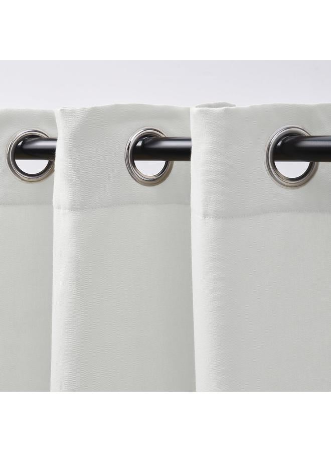 erorex Curtains, 1 Pair, White/With Eyelets, 145X300 Cm - Image 5