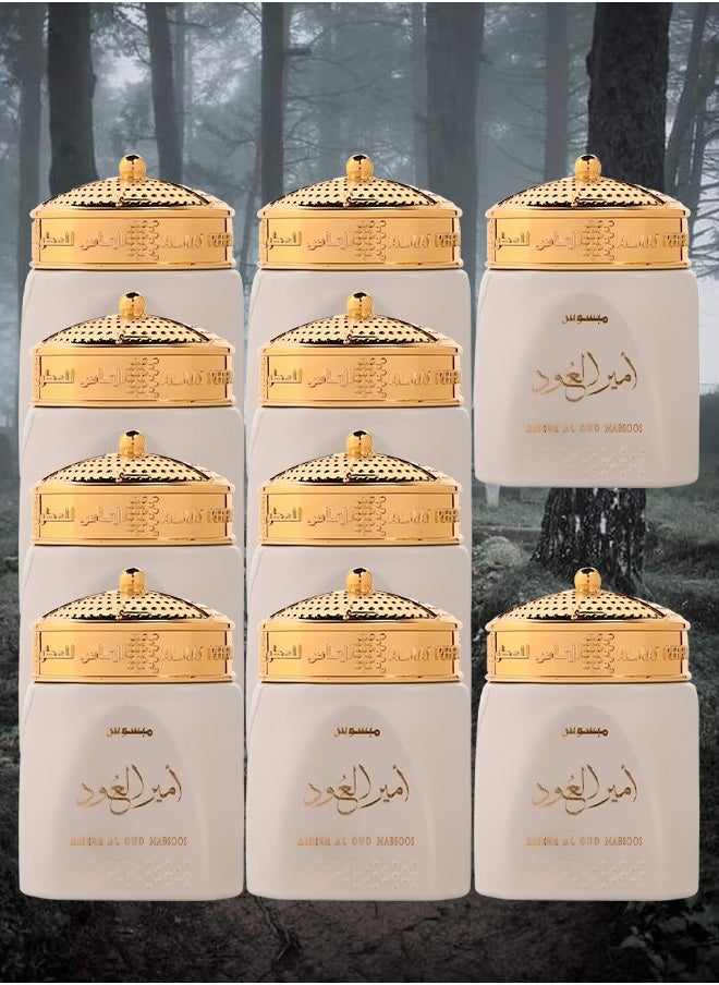 الماس للعطور 10 قطع أمير العود الذهبي مبسوس 40 جرام  - Image 1