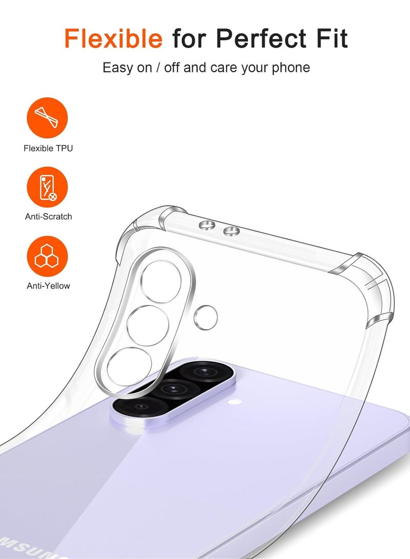Samsung Galaxy A56 Case | Designed for Galaxy A56 Case | Slim Flexible TPU Airbag Bumper Shock Absorption Rubber Soft Silicone Case Cover Fit for Samsung Galaxy A56 | Clear - view 3