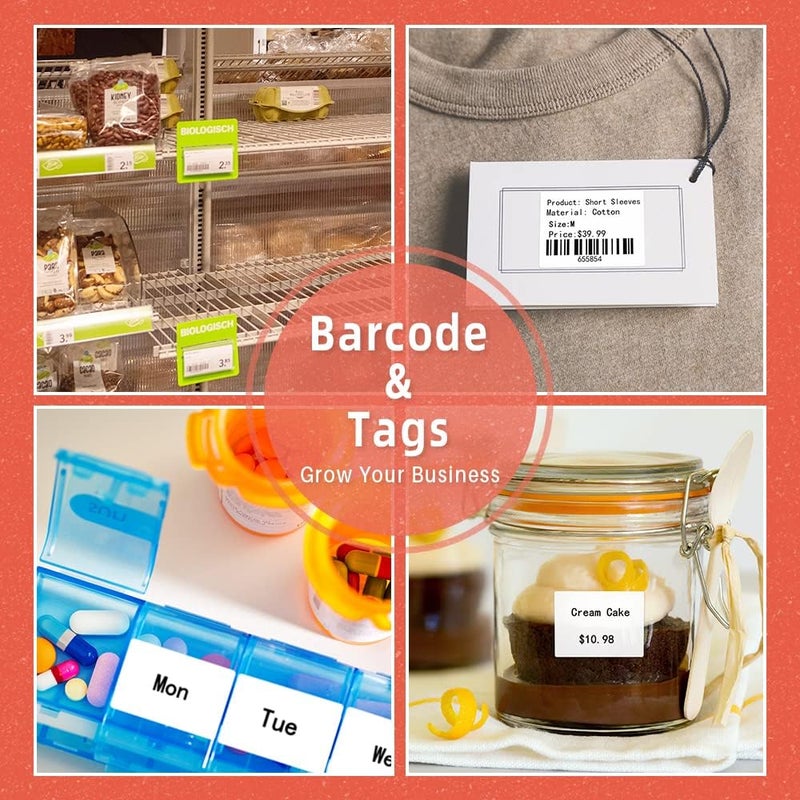 phomemo 3 Rolls M120/M110/M200/M220/241Bt Thermal Paper 1.57'' X 1.18''(40X30Mm), Multipurpose Barcode/Fnsku/Fba Labels, 230Labels/Roll, Black On White - Image 5