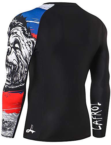 LAFROI Men's Long Sleeve UPF 50+ Baselayer Skins Performance Fit Compression Rash Guard-CLYYB Asym Honor Strike Size SM - Image 4