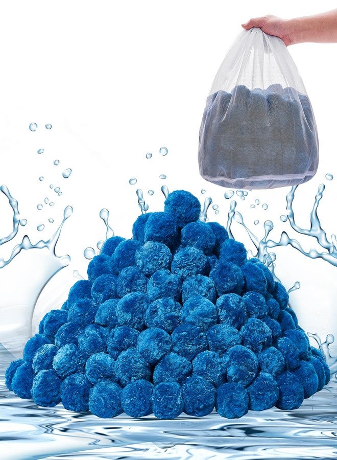 فيفور كرات فلتر حمام السباحة VEVOR لفلتر الرمل، 3.1 رطل، كرات فلتر بديلة لرمل فلتر حمام السباحة، وسائط فلتر قابلة لإعادة الاستخدام من ألياف البوليستر الزرقاء مع حقيبة غسيل، لحمامات السباحة وأحواض السمك وحمامات السباحة فوق الأرض - Image 1