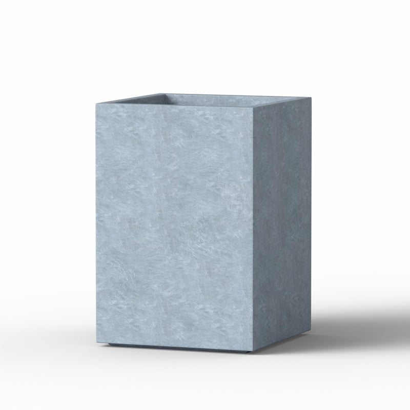 Kante 15.7 Inch Tall Rectangular Concrete Planter, Indoor & Outdoor Garden Pot for Tree, Flowers, Shurbs, Ideal for Patio, Garden, Porch, Slate Gray - Image 1
