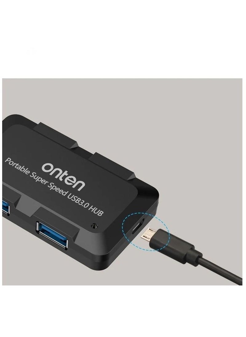 onten - USB C HUB 4 Ports USB 3.0 With Power input For Mac,PC and Phone - Image 1