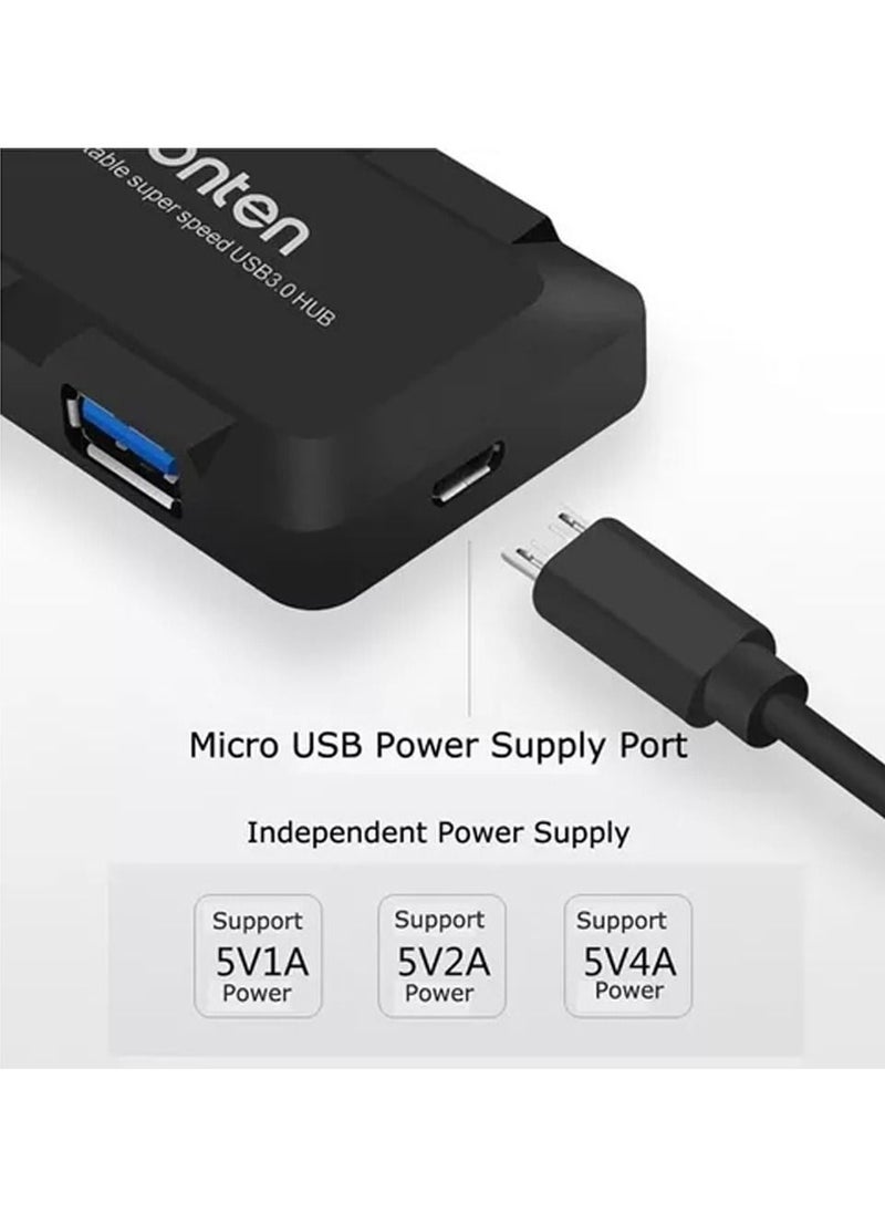 onten USB C HUB 4 Ports USB 3.0 With Power input For Mac,PC and Phone  - Image 2
