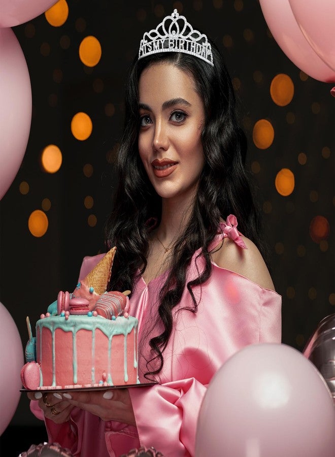 ACO-UINT Silver Birthday Crown for Women, Happy Birthday Headband It's My Birthday Crown, Birthday Girl Crown Birthday Queen Tiara Birthday Decorations Birthday Gifts - Image 4