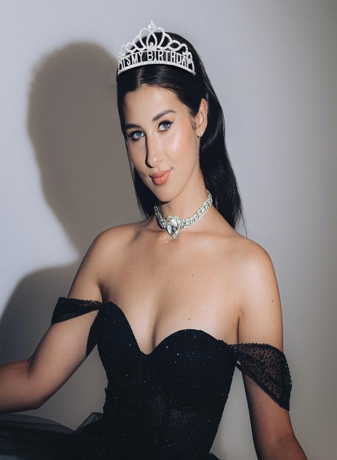 ACO-UINT Silver Birthday Crown for Women, Happy Birthday Headband It's My Birthday Crown, Birthday Girl Crown Birthday Queen Tiara Birthday Decorations Birthday Gifts - Image 3