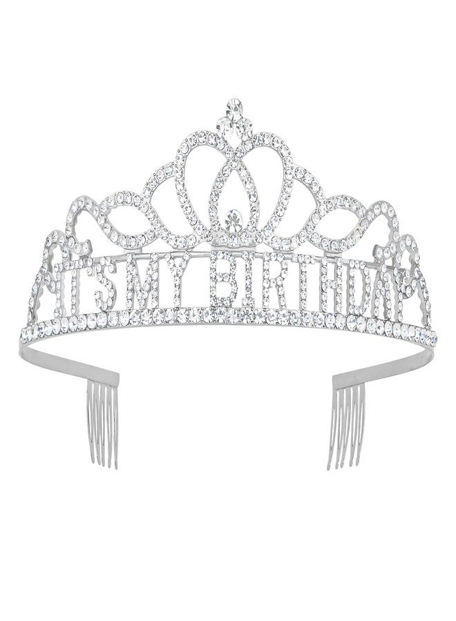 ACO-UINT Silver Birthday Crown for Women, Happy Birthday Headband It's My Birthday Crown, Birthday Girl Crown Birthday Queen Tiara Birthday Decorations Birthday Gifts - Image 1