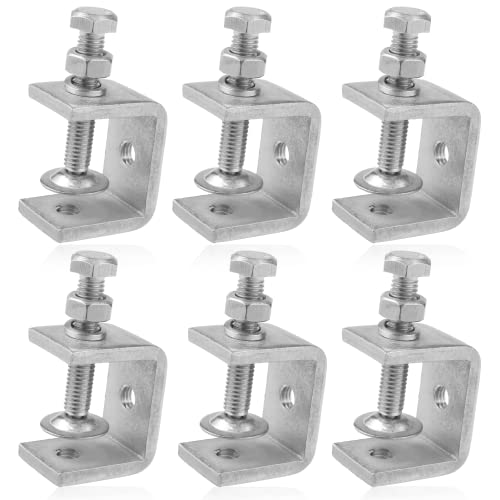 ZOWZEA 6 Pack 304 Stainless Steel Small C Clamps 1 Inch Mini C-Clamps Heavy Duty for Woodworking and Welding Mounting (30mm) - Image 1